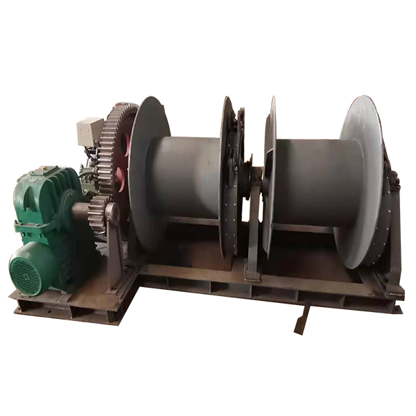 100KN Diesel Engine Double Drum Winch 